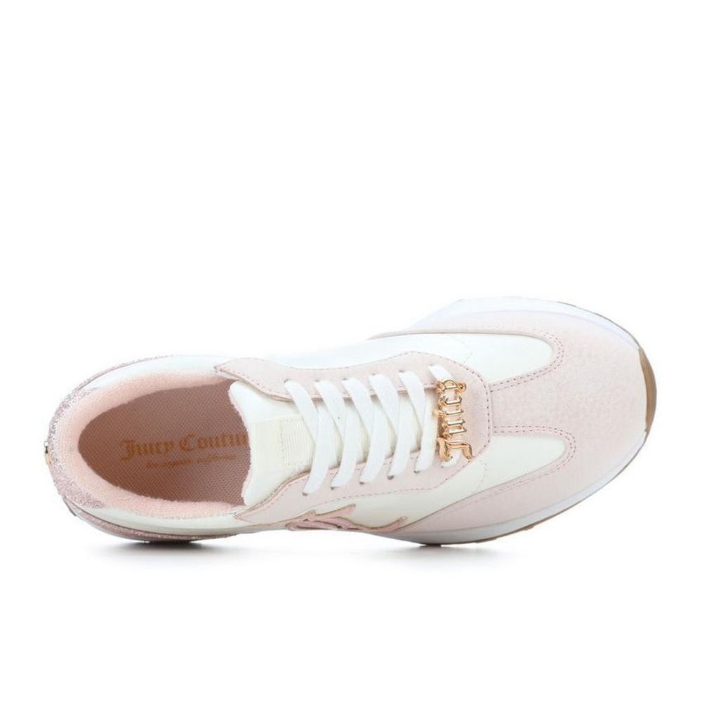 Juicy Couture Women'ss Eunice Lace Up Casual Sneakers SZ 8.5 M Blush PINK WHITE - Picture 6 of 12